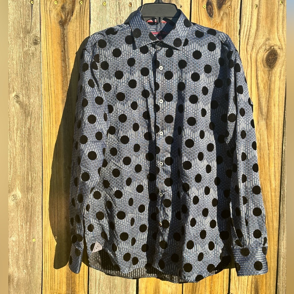 Visconti Black Long Sleeve Button Down Shirt